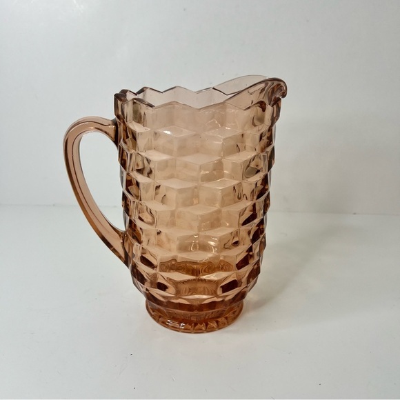 Vintage Pink Depression Glass Pitcher - Picture 3 of 5